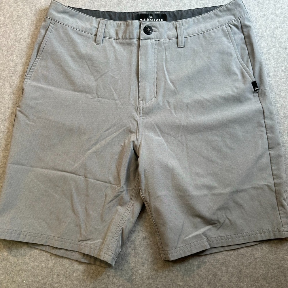 Quiksilver Amphibian Shorts Mens 32 Gray DryFlight Stretch Water Repellent Golf